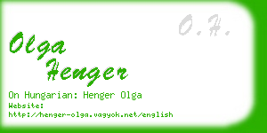 olga henger business card